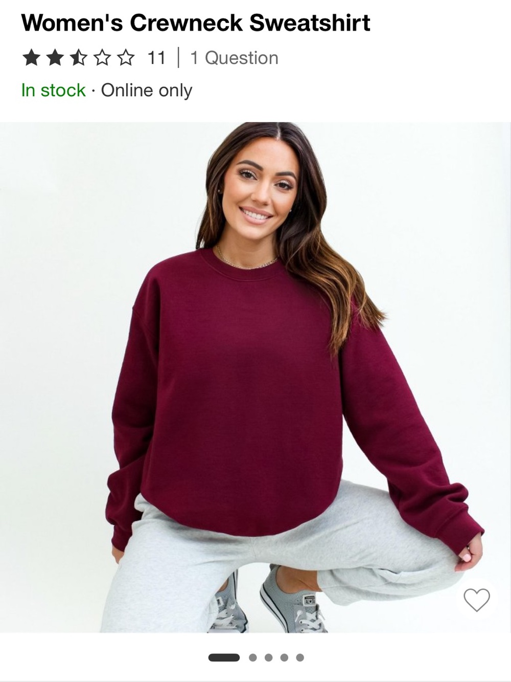 Target Women's Crewneck Sweatshirt - Deep Wine
